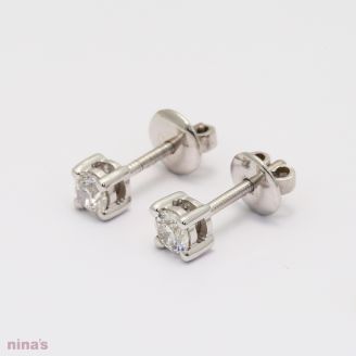 0.50 Carat white diamond stud earrings