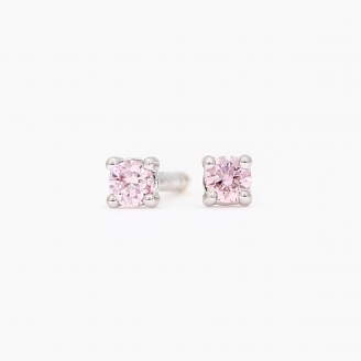 Sparkling 0.05 carat Argyle pink diamond stud earrings
