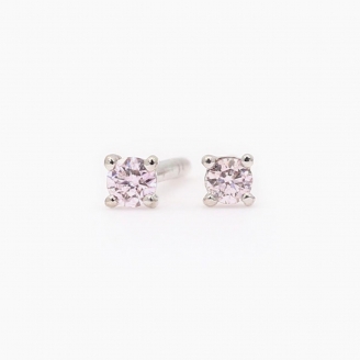 Sparkling 0.06ct Argyle pink diamond stud earrings