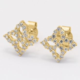 Ulysses white diamond stud earrings