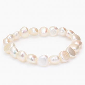 Calypso white pearl baroque bracelet