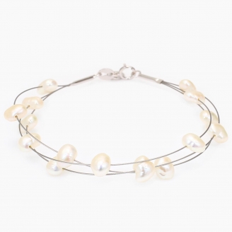 Cordelia white pearl baroque bracelet