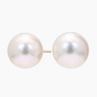 Abilene 10mm white freshwater pearl stud earrings