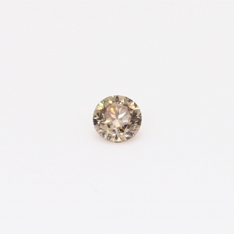 0.19 Carat round-cut champagne diamond