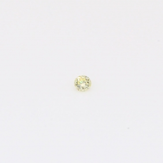 0.02 Carat round-cut fancy yellow diamond