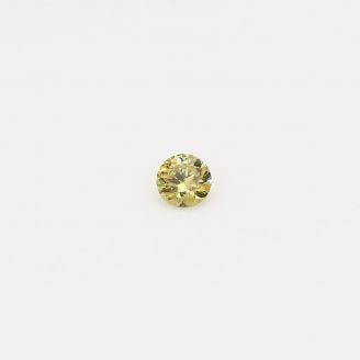 0.07 Carat round-cut yellow diamond