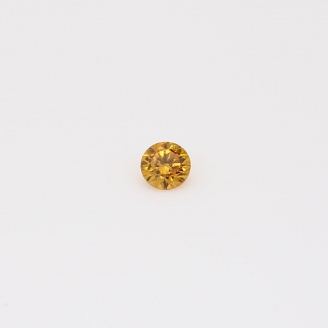 0.05 Carat round-cut fancy orange diamond