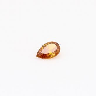 0.17 Carat pear cut orange diamond