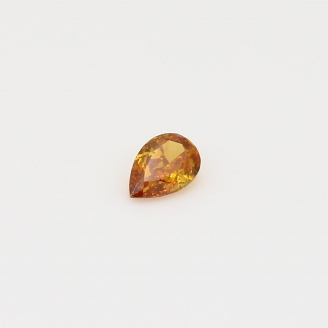 0.19 Carat pear-cut fancy intense orange yellow diamond
