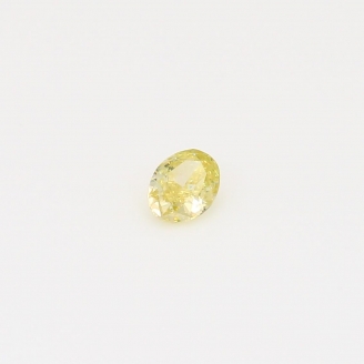 0.19 Carat oval-cut yellow diamond