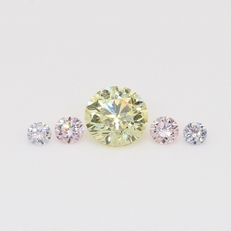 0.52 Total carat parcel of round-cut rainbow diamonds