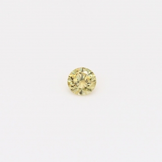 0.11 Carat round-cut fancy yellow diamond