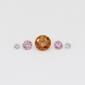 0.20 Total carat parcel of round-cut rainbow diamonds
