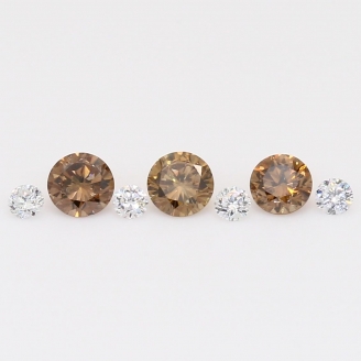 0.41 Total carat parcel of round-cut champagne and white diamonds
