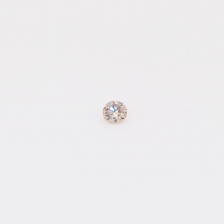 0.025 Carat round-cut intense pink champagne diamond