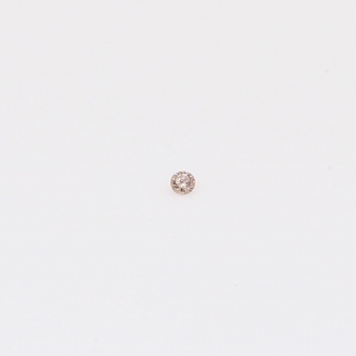 0.007 Carat round-cut intense pink champagne diamond