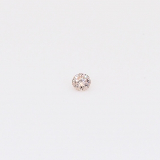 0.03 Carat round-cut intense pink champagne diamond