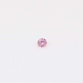 0.04 Carat round-cut intense pink champagne diamond