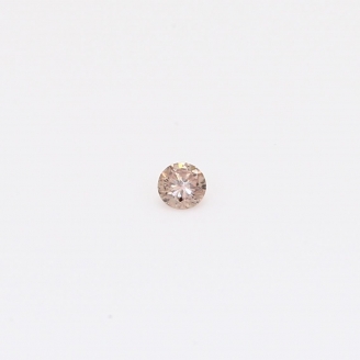 0.04 Carat round-cut Argyle intense pink champagne diamond
