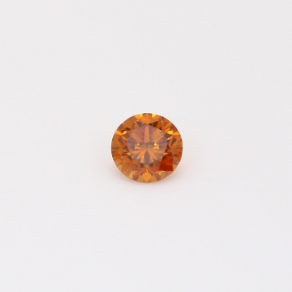 0.25 Carat round-cut fancy orange diamond