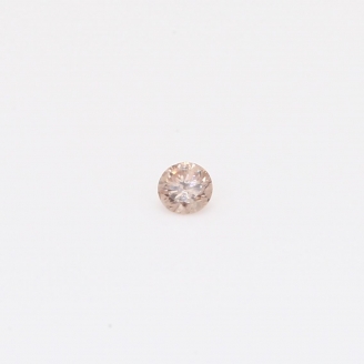 0.08 Carat round-cut Argyle intense pink champagne diamond