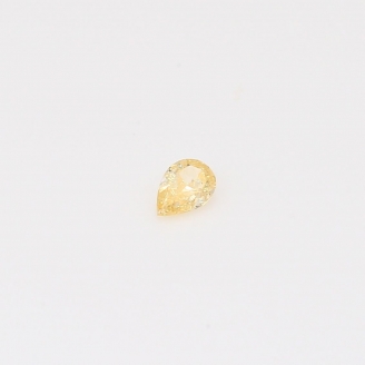 0.08 Carat pear-cut fancy intense yellow diamond