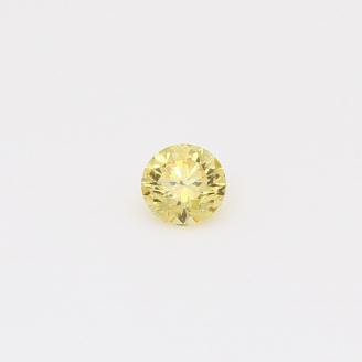 0.24 Carat round-cut fancy yellow diamond