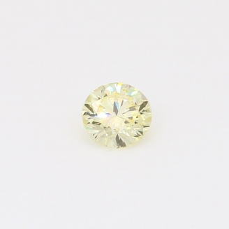 0.39 Carat round-cut fancy light yellow diamond