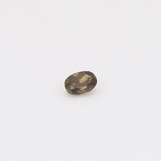 0.12 Carat round-cut fancy deep green diamond