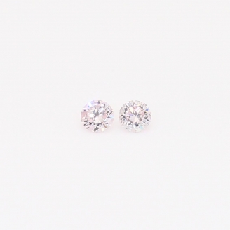 0.11 Total carat pair of round-cut FLP Argyle pink diamonds