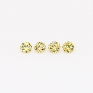0.16 Total carat parcel of round-cut fancy yellow diamonds