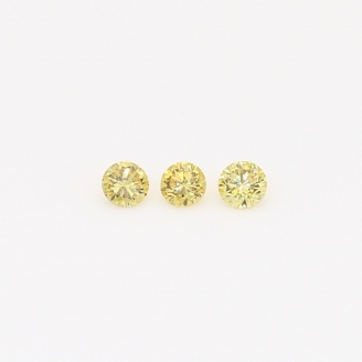 0.12 Total carat trio of round-cut fancy green diamonds