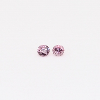 0.06 Total carat pair of round-cut FIPP Argyle pink diamonds