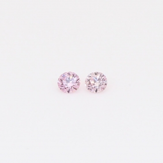 0.09 Total carat pair of round-cut FPP Argyle pink diamonds