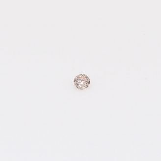 0.02 Carat round-cut intense pink champagne diamond
