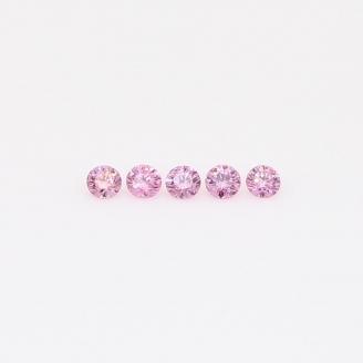 0.075 Total carat parcel of round-cut FIPP Argyle pink diamonds