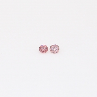 0.03 Total carat pair of round-cut 3PR Argyle pink diamonds