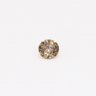 0.22 Carat round-cut champagne diamond