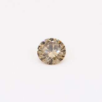 0.39 Carat round-cut champagne diamond