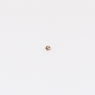 0.005 Carat round-cut champagne diamond