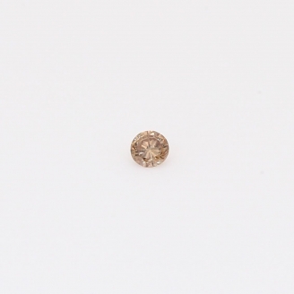 0.04 Carat round-cut champagne diamond