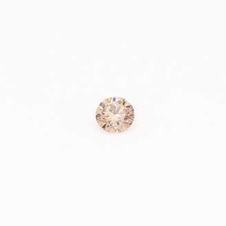 0.082 Carat round-cut champagne diamond