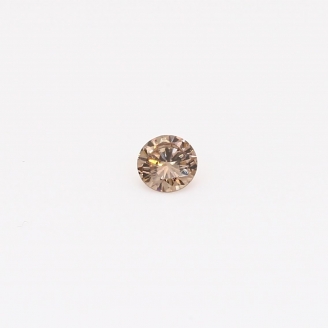 0.11 Carat round-cut champagne diamond