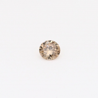 0.18 Carat round-cut champagne diamond