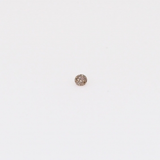 0.01 Carat round-cut champagne diamond