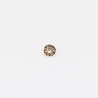 0.035 Carat round-cut champagne diamond