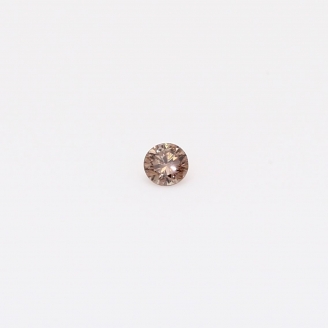 0.05 Carat round-cut champagne diamond