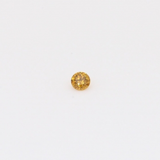 0.035 Carat round-cut fancy intense orange diamond