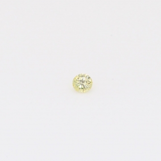0.035 Carat round-cut fancy yellow diamond