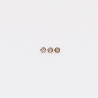 0.015 Total carat trio of round-cut champagne diamonds